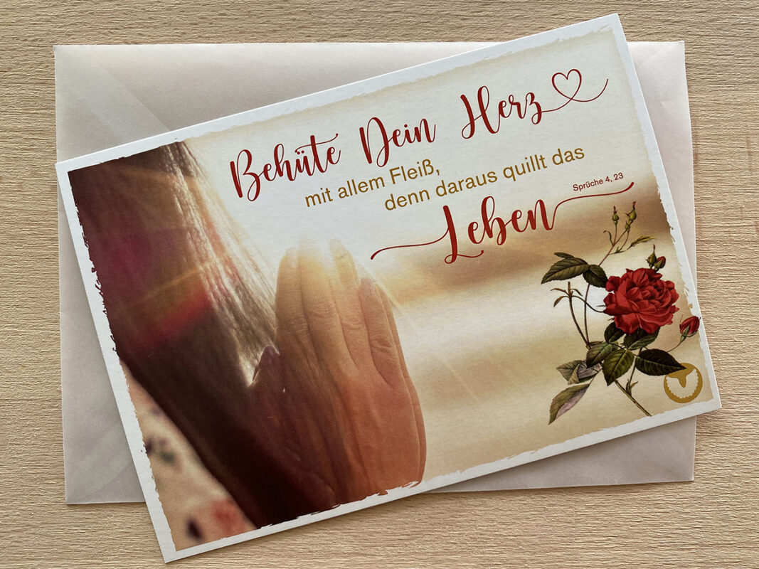 Postkarte „Behüte Dein Herz“ (Din A6) Himmlische Karten
