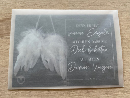 Postkarte Din A6 „Psalm 91“, mit Umschlag