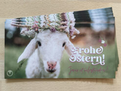 Postkarte „Frohe Ostern! (Lamm)“ (Din lang)