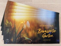 Postkarte "Bewässerter Garten" (Din lang)