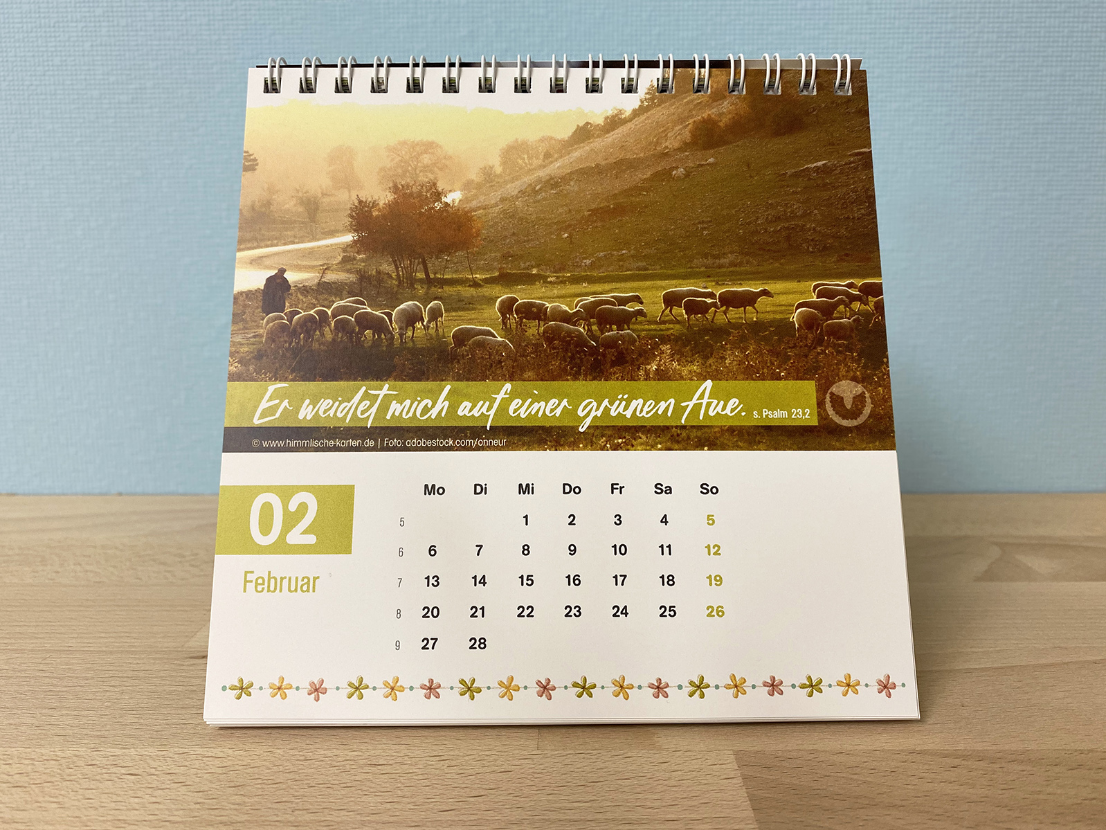 Monat Februar: Tischkalender 2023 - Psalm 23