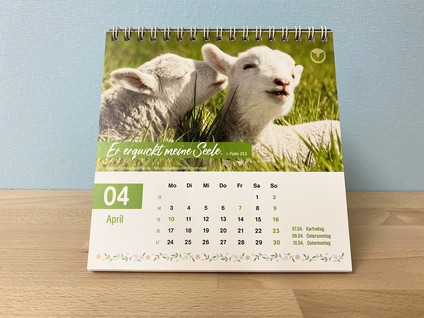 Monat April: Tischkalender 2023 - Psalm 23